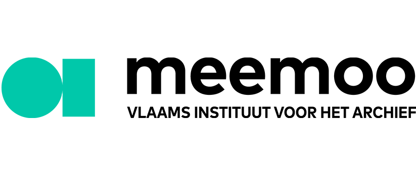 Logo van meemoo, Vlaams instituut voor het archief.